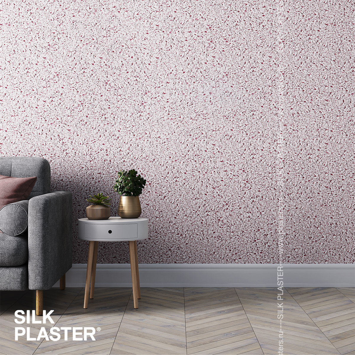 Жидкие обои Silk Plaster Air line 606, светло-бордовый Купить жидкие обои  Silk Plaster Air line - Интернет-магазин pv2.ru